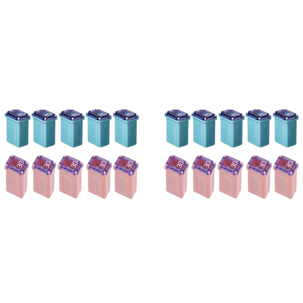 10 Pcs Of 20Amp 30Amp Miniature Box Fuses Fmm Mcase Type ("Low Blow") 4711434715922