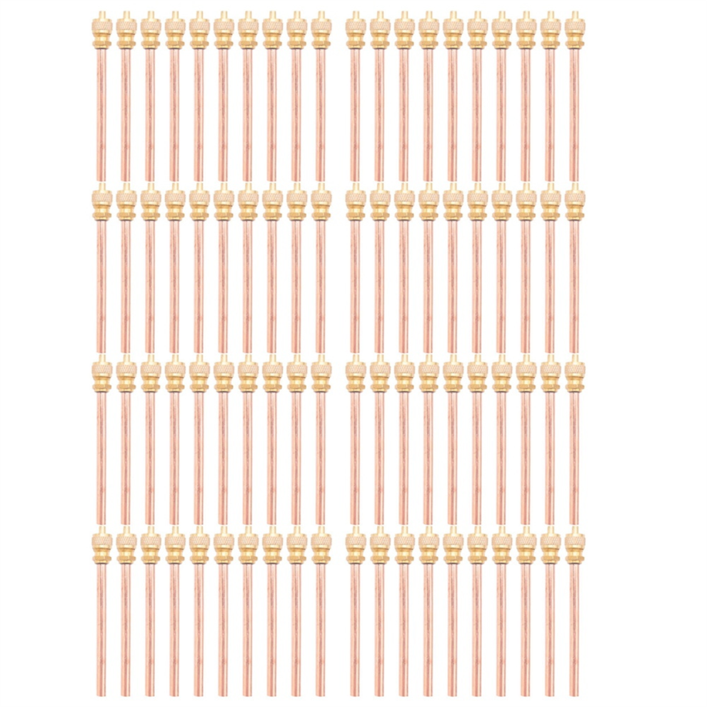 10 Valve 1/4Inch Sae X 1/4Inch Od X 4 Inch Stem Core Ac Refrigeration Gold 4711434740740