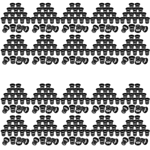 100 Pack 2.36 Inch Cups Slotted Mesh Wide Lip Filter Plant Net Pot