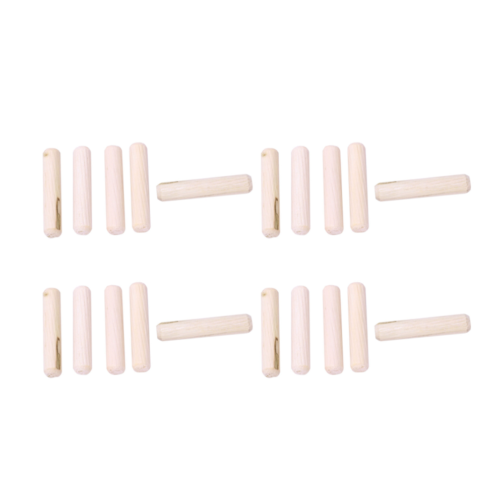 100 Pack Wooden Dowel Pins Wood Kiln Dried Fluted And Beveled 4713408176876
