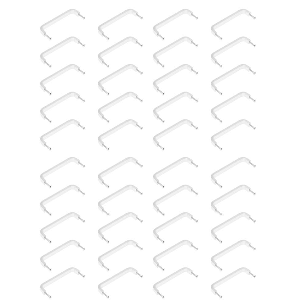 10 X Poignees Pour Porte De Tiroir Quincaillerie - D'argent Mat 4711434731113