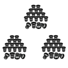 100 Pack 2.36 Inch Cups Slotted Mesh Wide Lip Filter Plant Net Pot