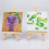 10 Sets Mini Display Easel With Canvas 8X8Cm Small Table Gift 3