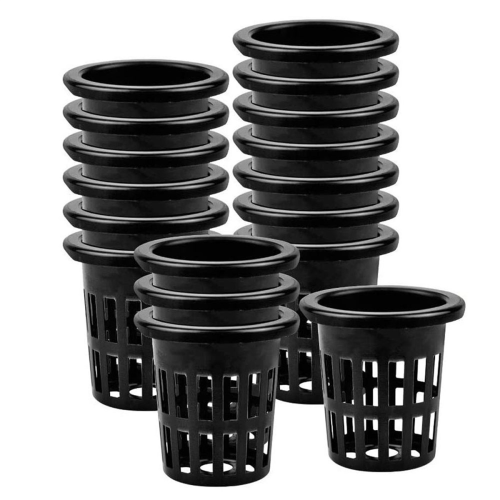 100 Pack Net Cups Slotted Mesh Wide Lip Filter Plant Net Pot Bucket 1