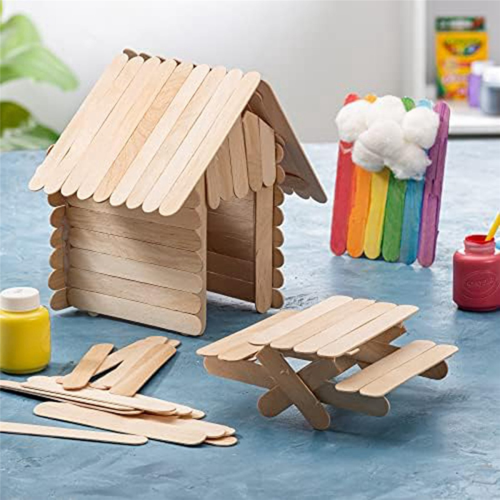 100 Count 3.6 Inch Wooden Multi-Purpose Popsicle Sticks, Ice Cream 1