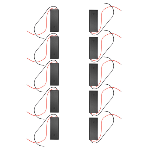 10/Pcs 2 AAA Battery Holder with Switch ON Off and Back Cover 1