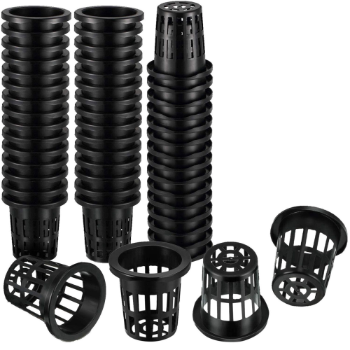 100 Pack Net Cups Slotted Mesh Wide Lip Filter Plant Net Pot 2