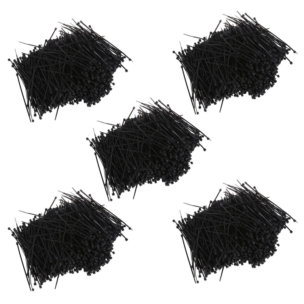 1000 Pcs Black Nylon Cable Zip Tie Fasten Wrap 95Mm X 2Mm 4713408177958