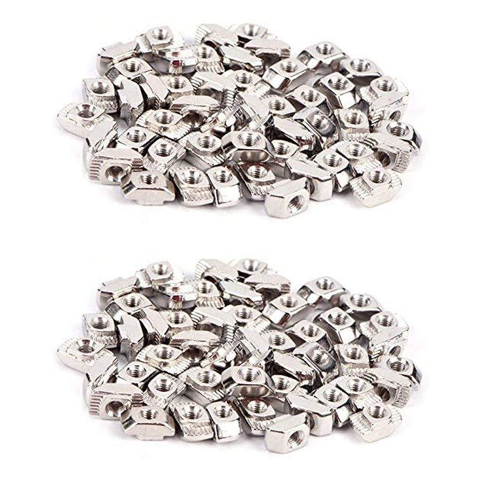 100 Pcs M5 T-Slot Nut 2020 Series Aluminum Profile (M5 X 10 X 6Mm) 4713408177392