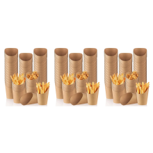 100 Pieces French Fry Holder Cups 14 Ounces Disposable Brown