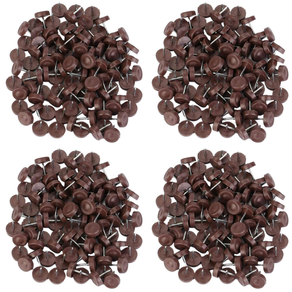 100 Pcs Chair Table Furniture Leg Bottom Feet Plastic Pads Skid Nail 4713408177149