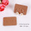 100Pcs Blank Earrings Ear Studs Tags Kraft Paper Display Card Brown 3