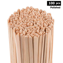 100Pcs 5.5 Inch Coffee Stirrers Sticks -Natural Wood Eco-Friendly