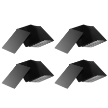100PCS Black Aluminum Alloy Card Metal Business Card 0.2mm Thickness