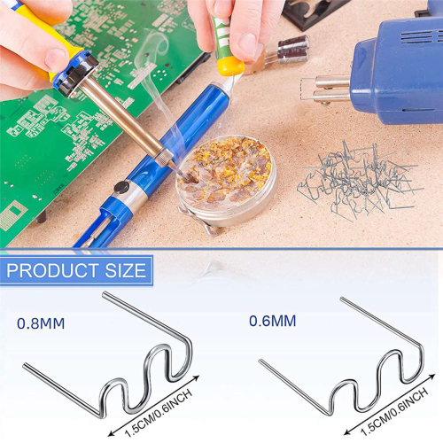 1000Pcs Staples for Hot Stapler Plastic 0.8 0.6mm S Wave Staples 1