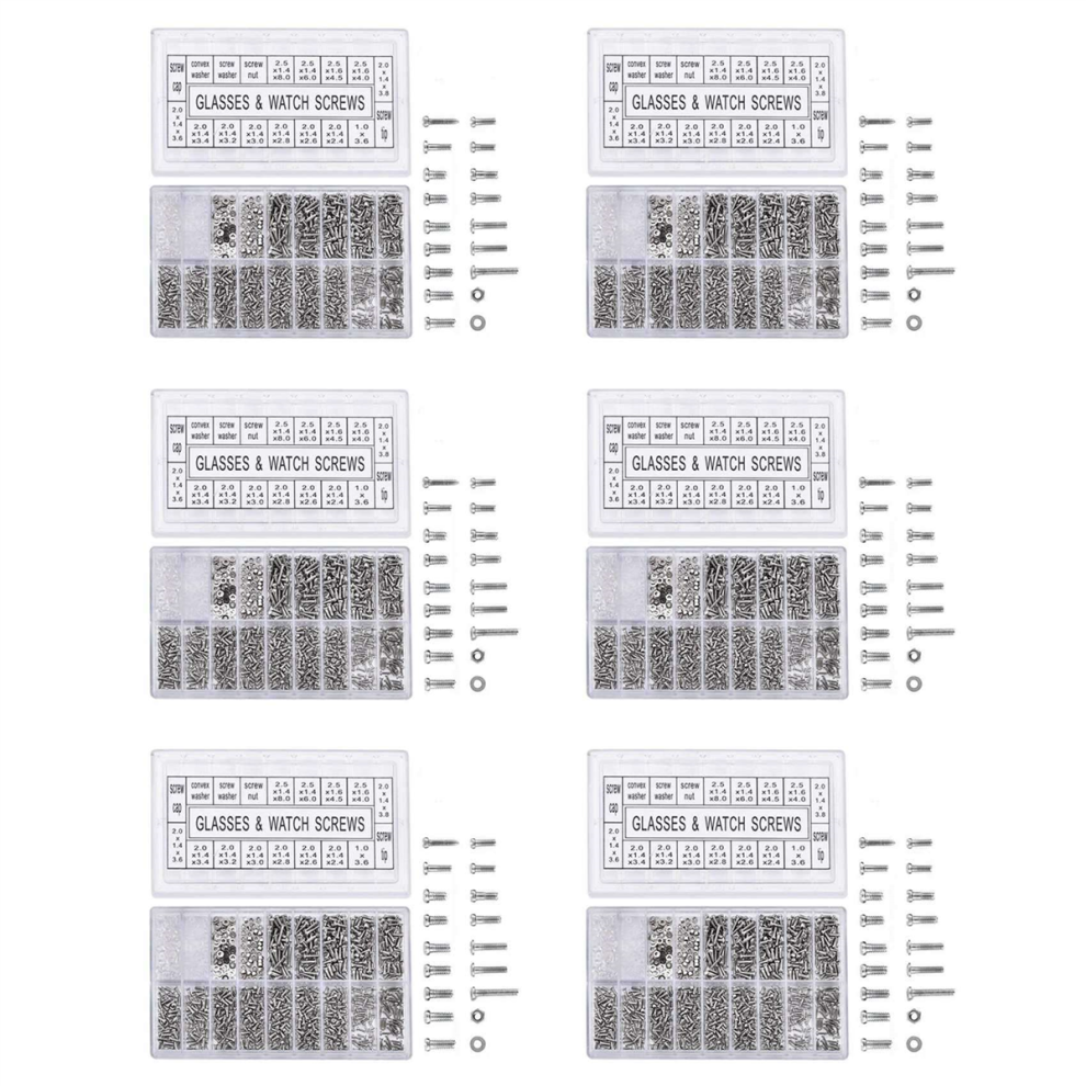 1000 Stã¼Ck Edelstahl Brillen Uhr Reparatur Schraube Kit Set 4711434742393