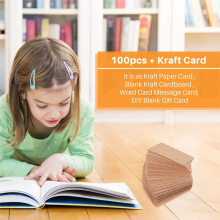 100pcs Blank Kraft paper Business Cards Word Card Message Card