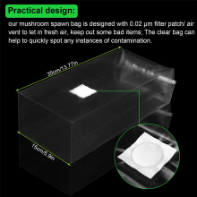 100Pcs Mushroom Growing Bag Thick 6 Bags 6 Inch X 20 Inch
