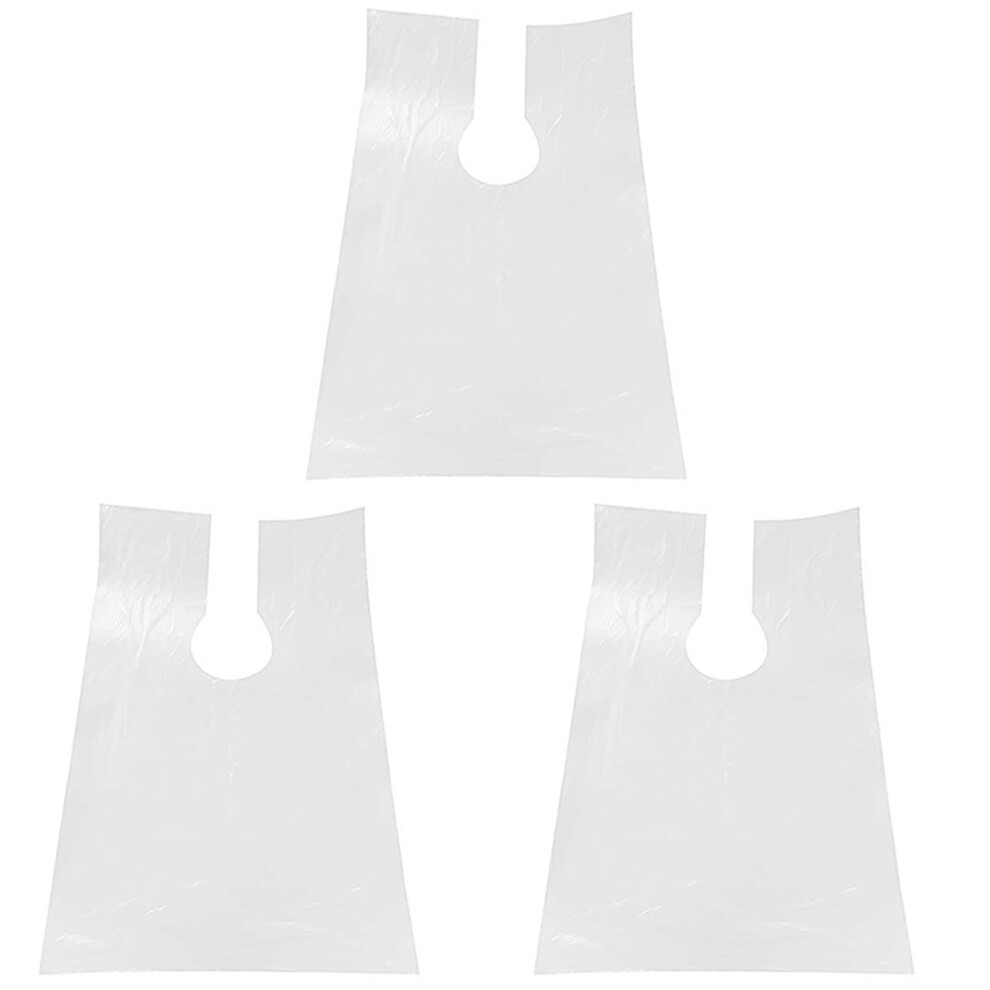 100Pcs PE Apron Disposable Long Barber Cloth Perm Shawl 60X90cm