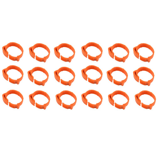 100Pcs Chicken Identification Leg Bands Tags Poultry Clip-on Rings