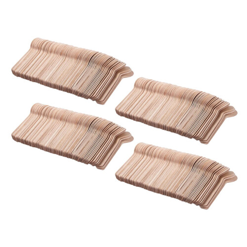 100Pcs Disposable Wooden Spoon Mini Ice Cream Spoon