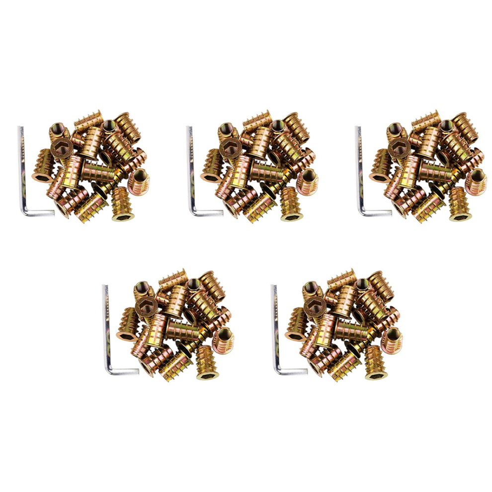 100Pcs M6 X 15Mm Furniture Screw In Nut Threaded 4711434734343