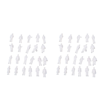 100pcs HO Scale 1:100 White Model People Unpainted Train Figures
