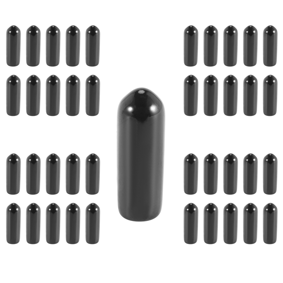 100Pcs Rubber End Caps 4Mm Id Pvc Round Tube Bolt Cap Cover Black 4711434744724