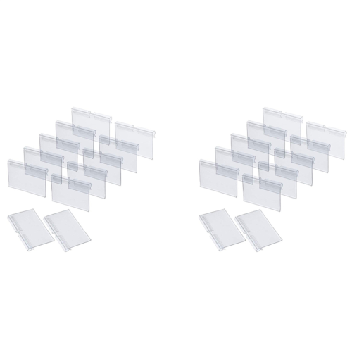 100Pcs Clear Plastic Label Holders for Wire Shelf Retail Price Label