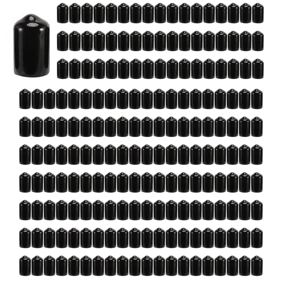 100Pcs Rubber End Caps 9.5Mm Id Pvc Round Tube Bolt Cap Cover Black 4713408180248