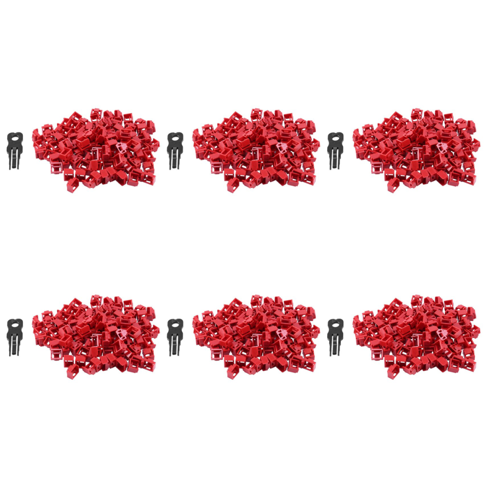100Pcs Red RJ45 Port Hub Anti Dust Cover with Proprietary Lock Key-image-OPC-PJ2ZZ5K-NEW