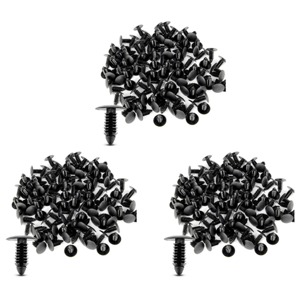100X Plastic Bumper Fastener Rivet Clips Auto Body Clips Black 4711434725570