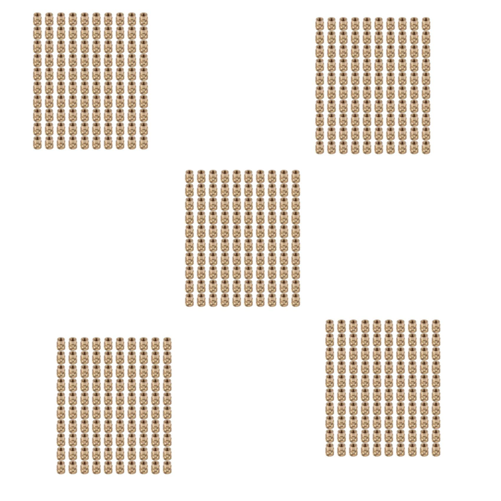 100Pcs Thread Knurled Brass Threaded Embedment Nut For 3D Printer 4711434735081