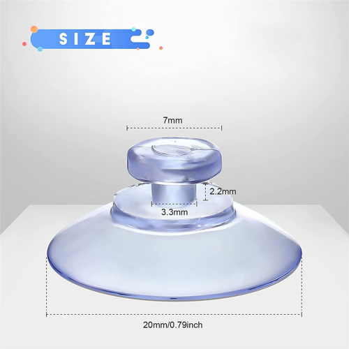 100Pcs Transparent Suction Cups, for Outdoor, Kitchen,Window 20Mm 1