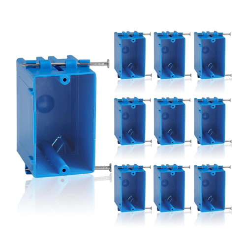 Boîte électrique simple (lot de 10), boîte neuve pour travaux (1 poste)