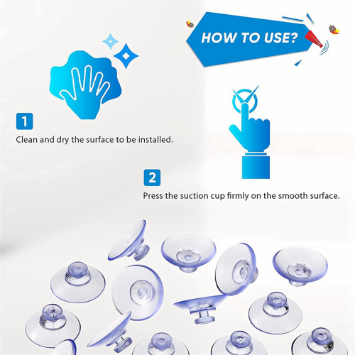 100Pcs Transparent Suction Cups, for Outdoor, Kitchen,Window 20Mm 2