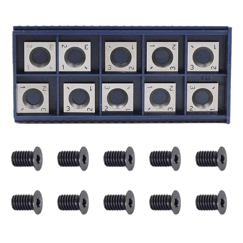 10Pcs 14mm Square Straight Carbide Cutter Insert with M610mm Screws 1