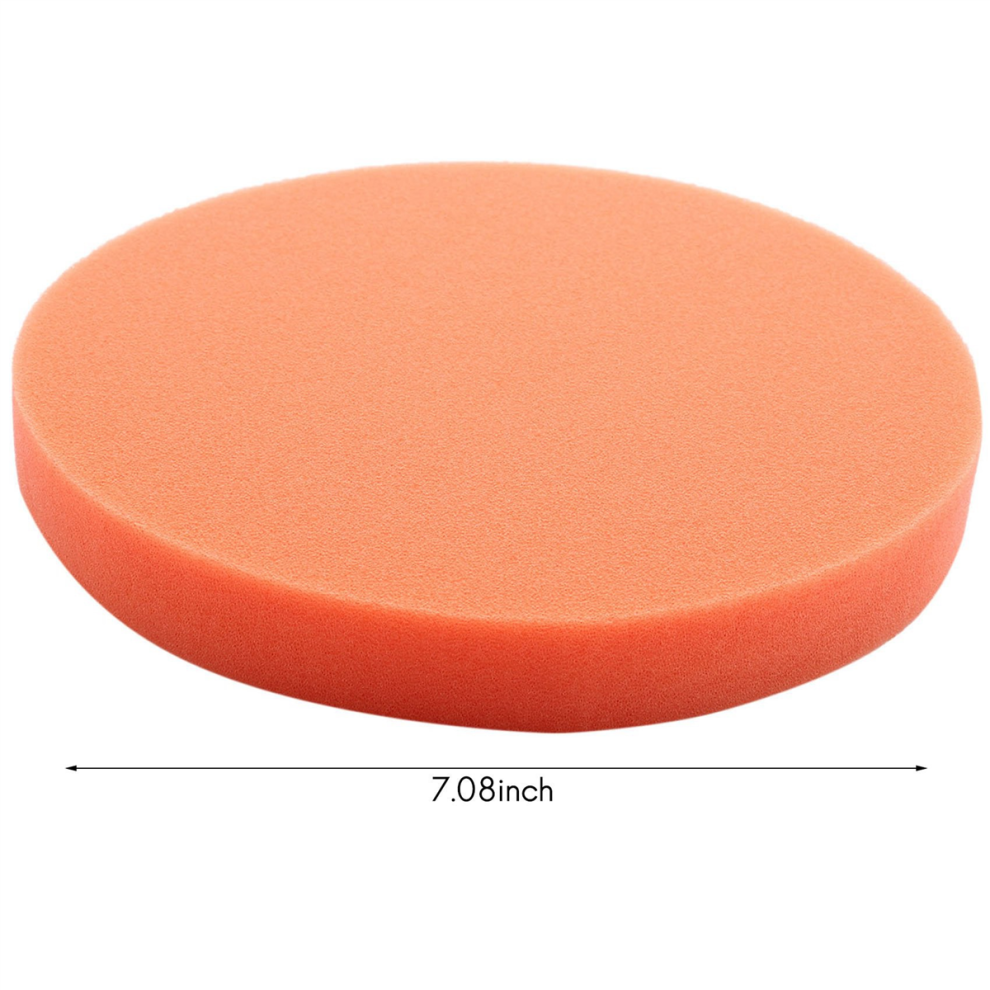 Orange 10Pc 180Mm 7 Inch Sponge Polishing Pad For Car Polisher Clean Waxing