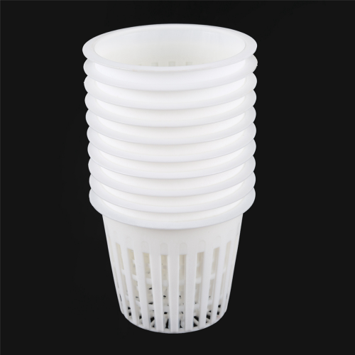 10pcs 3 inch Mesh Pot Net Planting Basket Hydroponic white 2