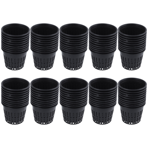 10pcs 3 inch Mesh Pot Net Planting Basket Hydroponic Black