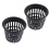 10pcs 3 inch Mesh Pot Net Planting Basket Hydroponic Black 3