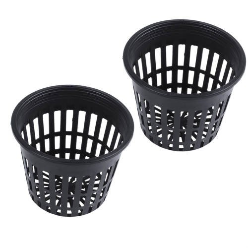 10pcs 3 inch Mesh Pot Net Planting Basket Hydroponic Black 2