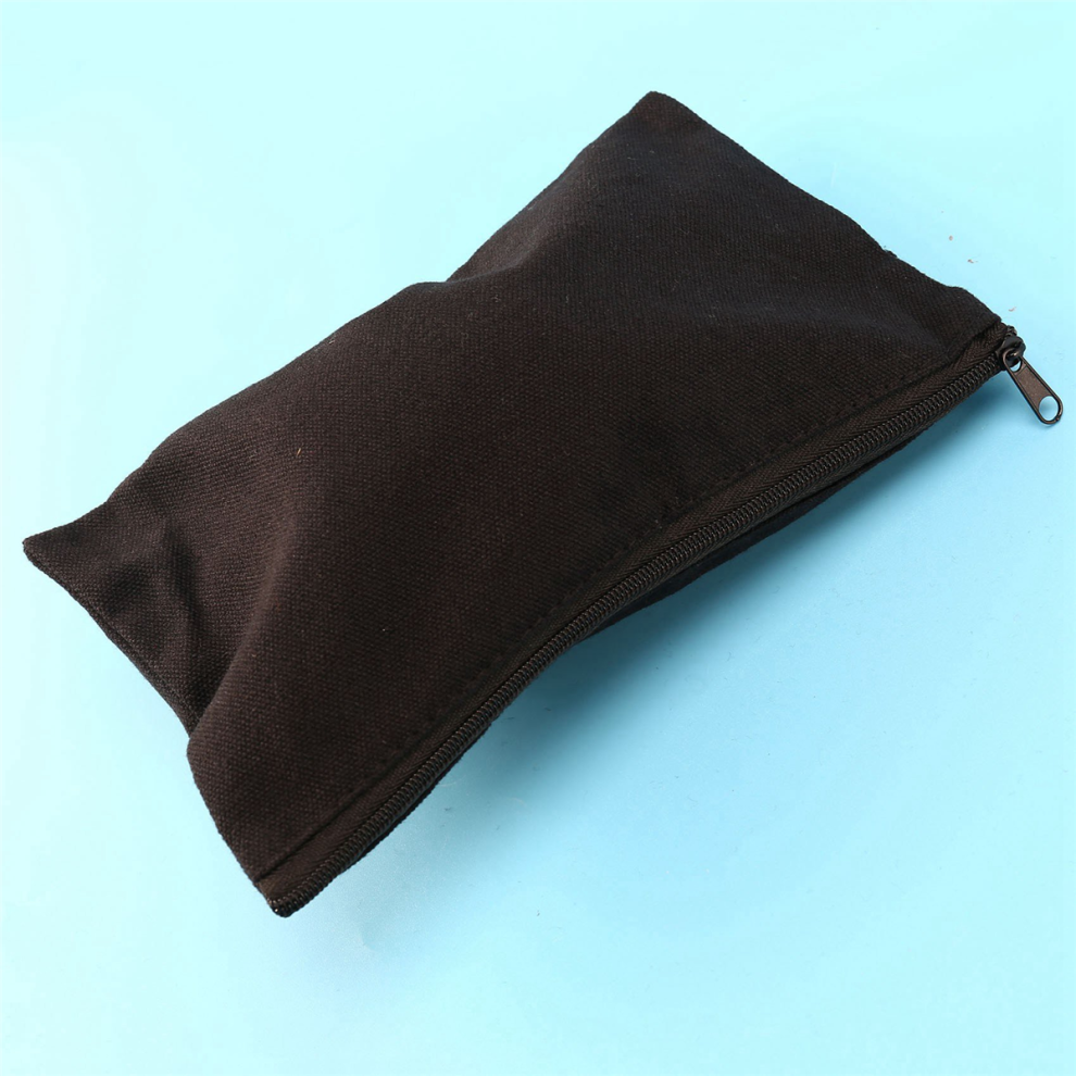 Black 10Pcs Canvas Zipper Makeup Bags For Travel Diy Craft School,