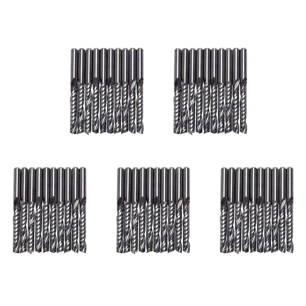 10Pcs Cnc Router Bits 3.175 X 22Mm Single Flute Spiral Carbide 4711434738150