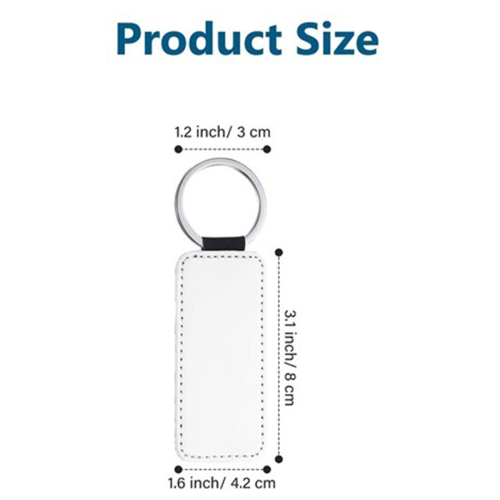 10Pcs Leather Keychain Sublimation Heat Transfer Keychain Kit 1