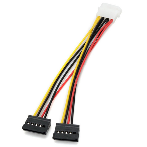 10Pcs Laptop Adapter 4Pin Molex to 2 Serial SATA Power Supply Cable 1