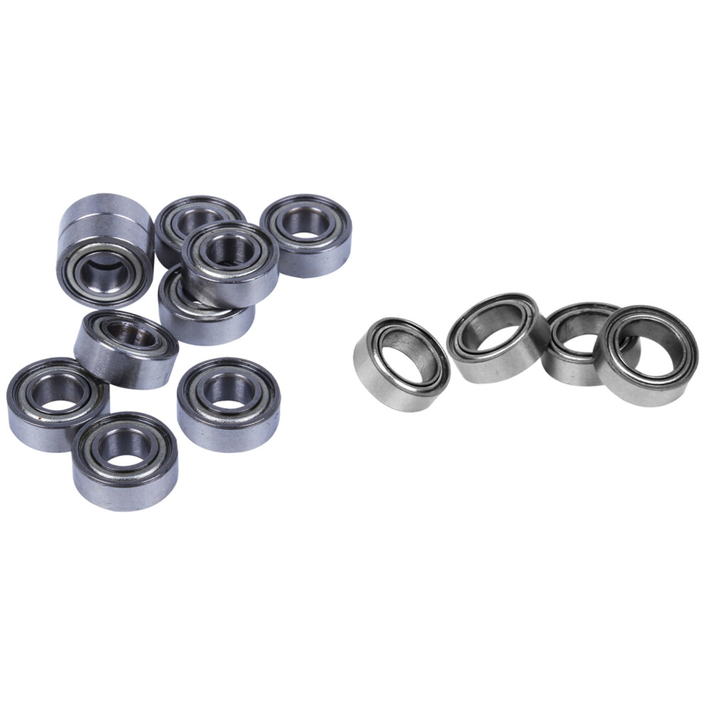 10Pcs Miniature Sealed Metal Ball Bearing Model: Mr85-Zz 5X8x2.5mm Silver 4713408169342