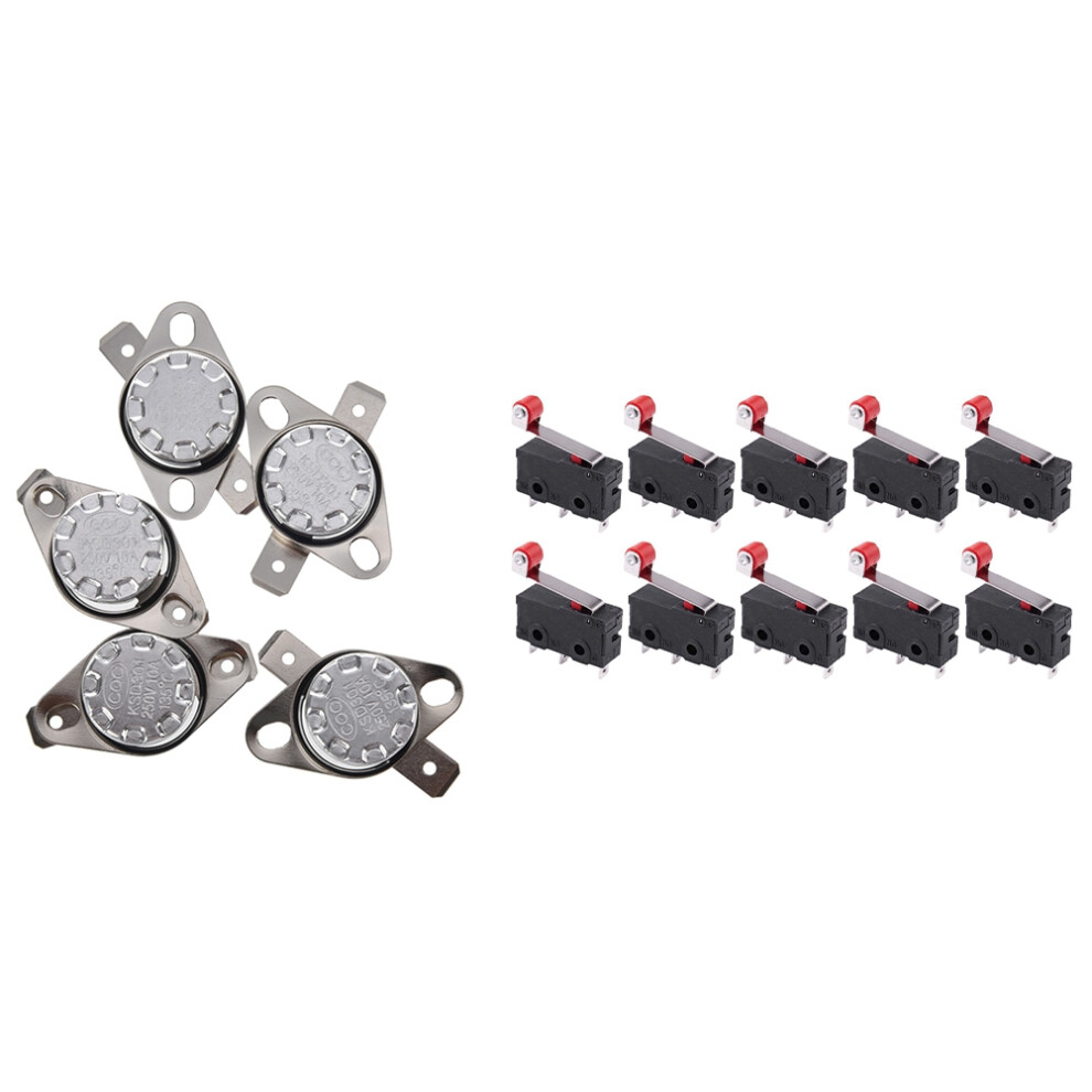 10Pcs Micro-Roller Lever Arm Open Close Limit Switch Pcb Microswitch 4713408168628