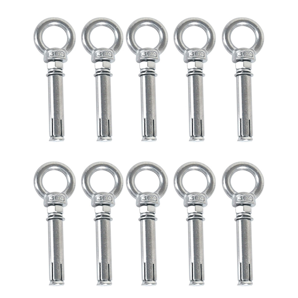 10Pcs M8 X 60Mm Expansion Bolt 304 Stainless Steel Expansion Eyebolt 4713408167867