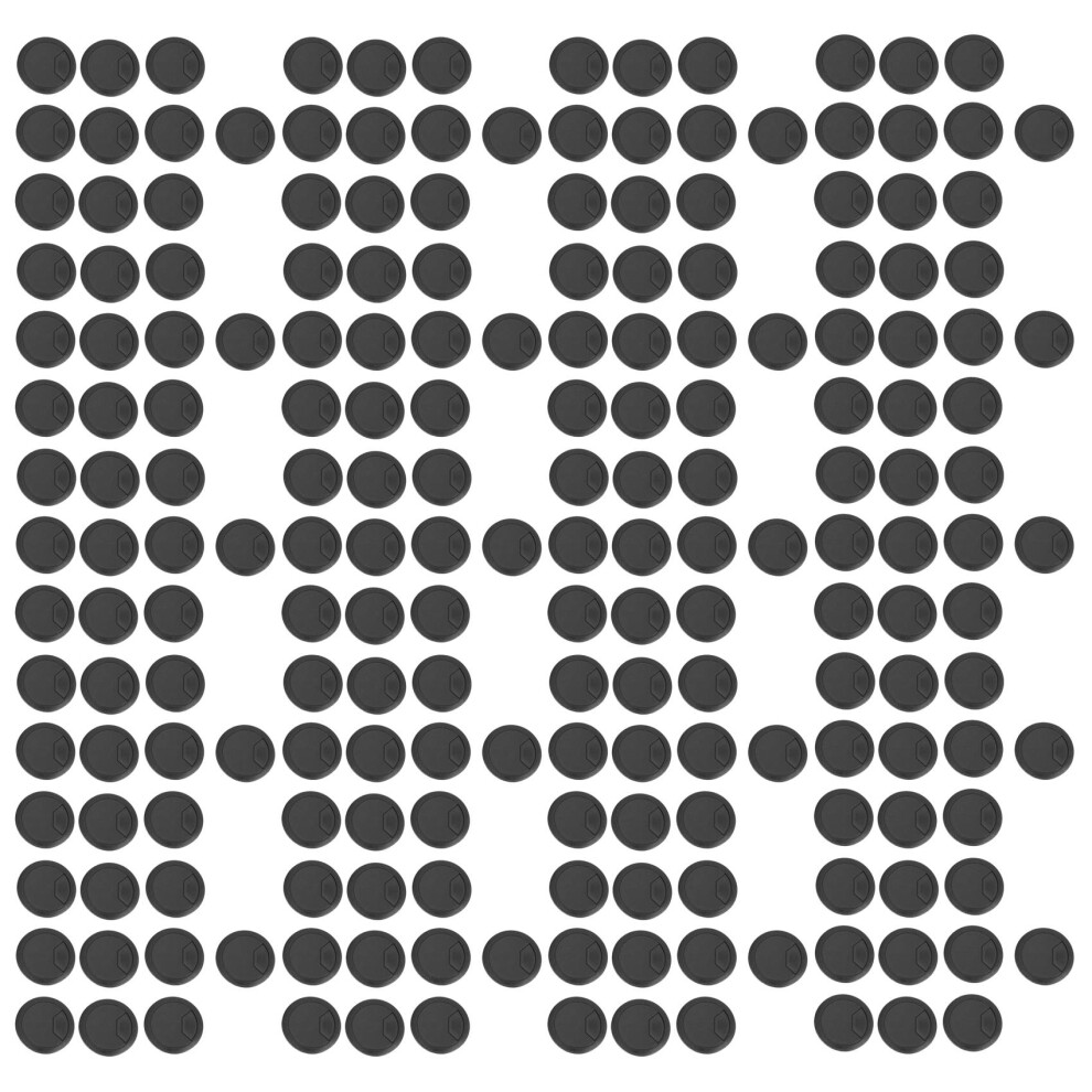 10Pcs Round Plastic Desk Cable Grommet Hole Cover 50Mm Black 4713408171901